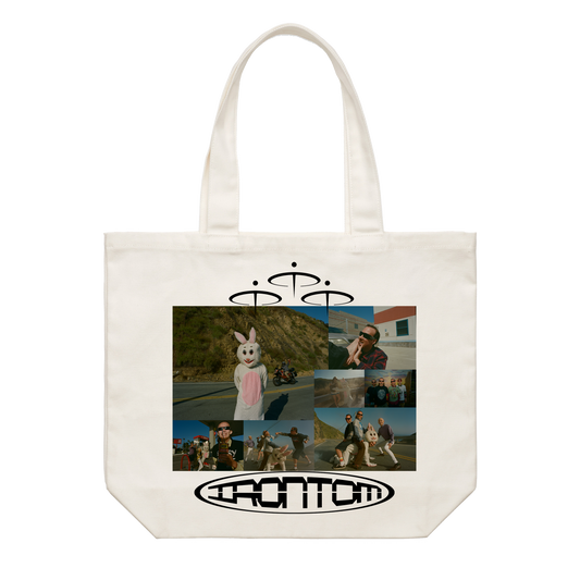 IRONTOM Natural Color Canvas Tote printed with imagery on one side